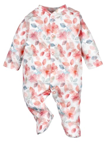 Nini Strampler Floral in grün weiß apricot