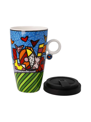 Goebel Künstlertasse mit Deckel " Romero BRITTO Love " in Love