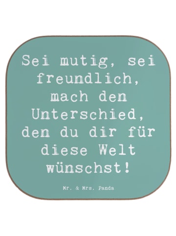 Mr. & Mrs. Panda Tischschoner Spruch Freundlichkeiten verbreiten... in Meeresbrise