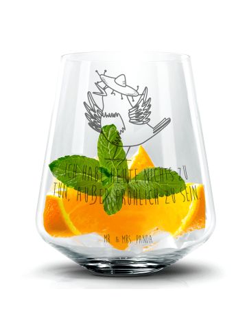Mr. & Mrs. Panda Glas Rabe Sombrero mit Spruch in Transparent