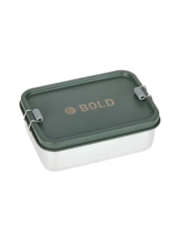 Lässig Lässig Brotdose Kinder - Edelstahl Lunchbox BOLD, dark olive