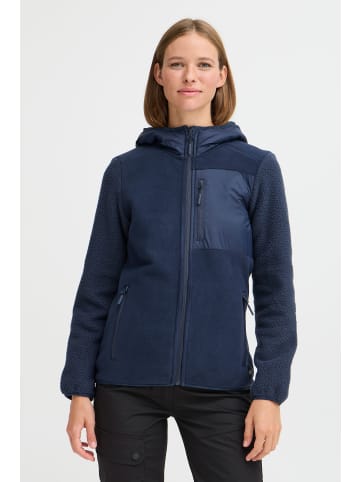 North Bend Fleecejacke NBMattea W 243196MMM Sportliche Fleecejacke mit Kapuze in Blau