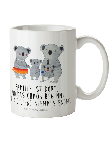 Mr. & Mrs. Panda Trinklernbecher Koala Familie mit Spruch in Weiß