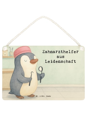 Mr. & Mrs. Panda Schild Zahnarzthelfer Leidenschaft Design mit S... in Weiß