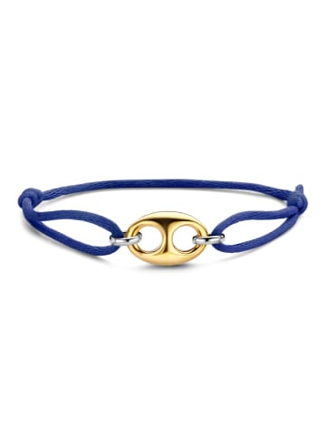 Ti Sento Milano Armband "bicolor mit Seidenkordel blau 2986BY" in Gold