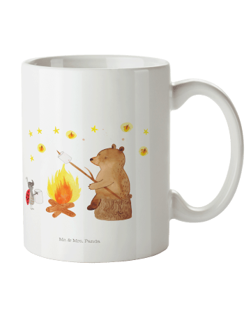 Mr. & Mrs. Panda Kaffeetasse Bär & Marienkäfer Lagerfeuer ohne S... in Weiß