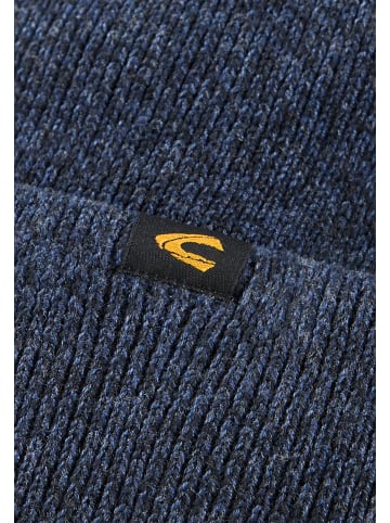 Camel Active Strickmütze mit Umschlag in Navyblau