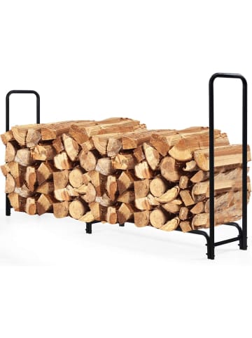 COSTWAY Kaminholzregal 250cm in Schwarz