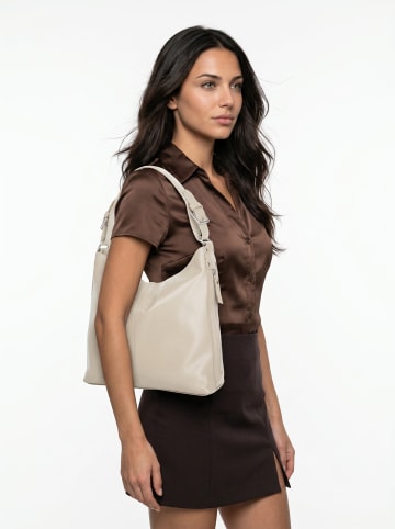 Samantha Look Handtasche echt Leder in beige