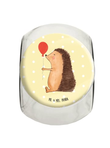Mr. & Mrs. Panda Bonbonglas Igel Luftballon ohne Spruch in Gelb Pastell