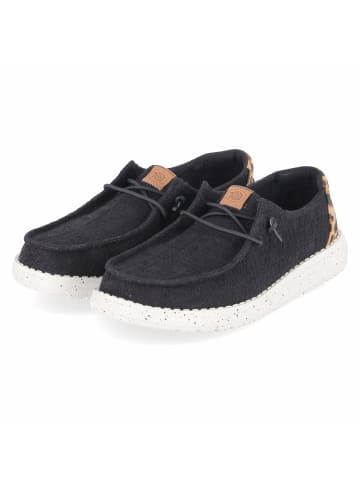 Hey Dude Mokassins WENDY WILDCAT in schwarz