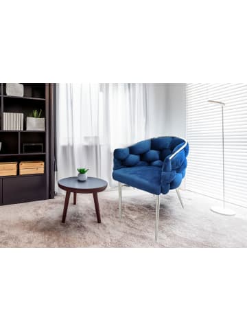 Kayoom Stuhl Grace 2erSet in blau - silber