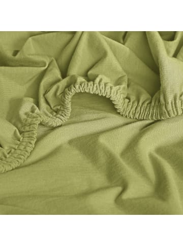 Erwin Müller Single-Jersey Topper-Spannbettlaken Freising in lindgrün