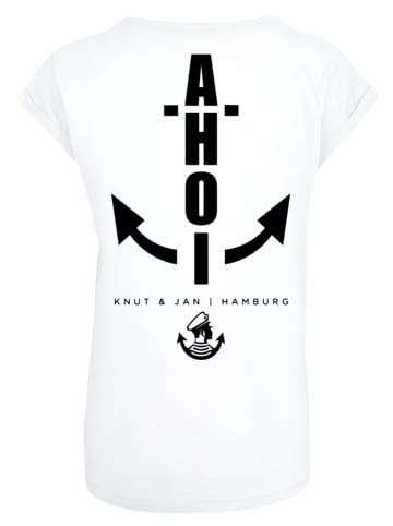 F4NT4STIC T-Shirt Ahoi Anker Knut & Jan Hamburg in weiß
