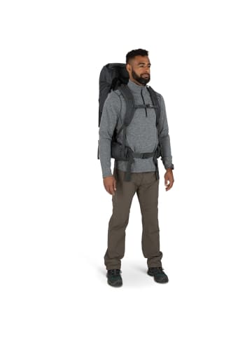 Osprey Rook 50 - Trekkingrucksack 75 cm (histosol brown/rhino grey) in dark charcoal/silver lining