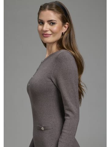Laura Scott Strickkleid in grau melange
