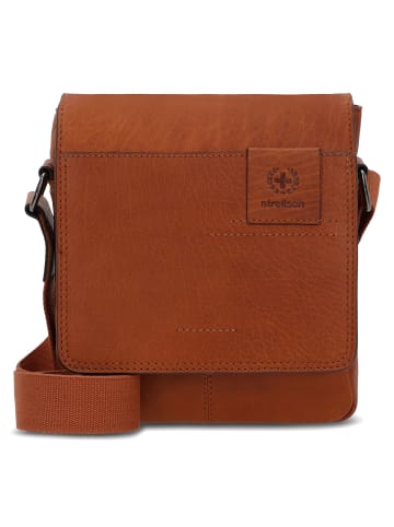 Strellson Hyde Park Jeremy Umhängetasche Leder 21 cm cognac