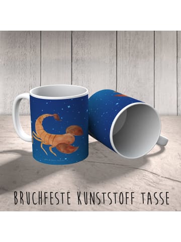Mr. & Mrs. Panda Tasse Sternzeichen Skorpion ohne Spruch in Sternenhimmel Blau