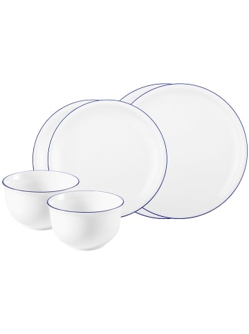 Seltmann Weiden 6er Set Basic-Set Compact Blaurand weiß-blau in weiß-blau