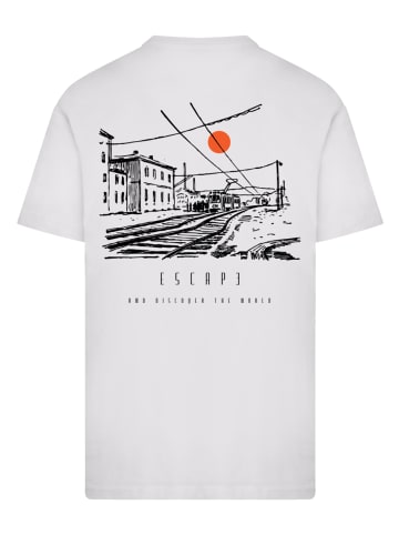 F4NT4STIC T-Shirt Escape Discover the World Town Train Station in weiß