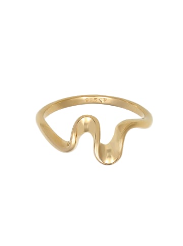 Elli Ring 925 Sterling Silber Wellen in Gold