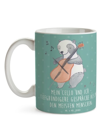 Mr. & Mrs. Panda Tasse ViolonZeichenllo Gespräche mit Spruch in Meeresbrise