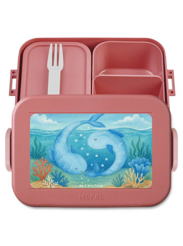 Mr. & Mrs. Panda Bento Box Sternzeichen Fische Design ohne Spruch in Rot Pastell