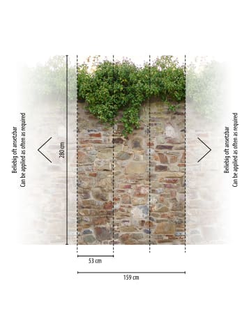 A.S. Création Tapete Countryside Wall in Braun-Beige und Blattgrün