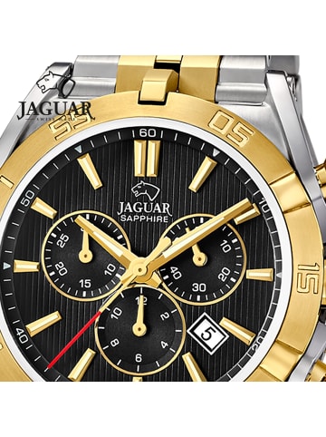 Jaguar Chronograph-Armbanduhr Jaguar Executive silber, gold extra groß (ca. 45,8mm)