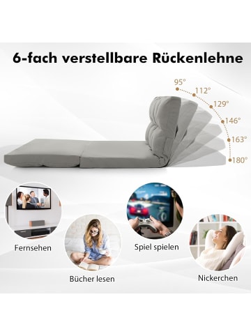 COSTWAY Bodensofa 3 in 1 in Grau