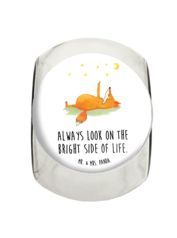 Mr. & Mrs. Panda Bonbonglas Fuchs Sterne mit Spruch in Weiß