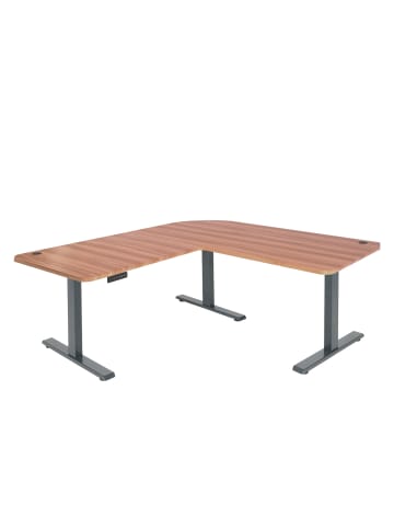MCW Eck-Schreibtisch D40, Eiche-Dekor, anthrazit-grau
