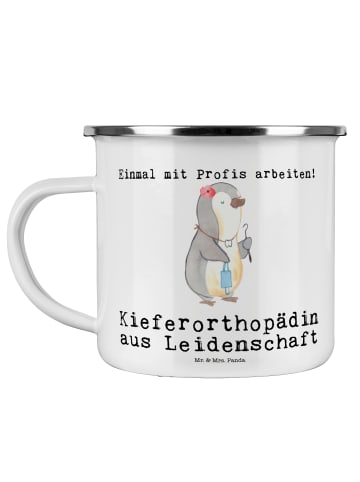 Mr. & Mrs. Panda Trinkbecher Kieferorthopädin Leidenschaft mit S... in Weiß