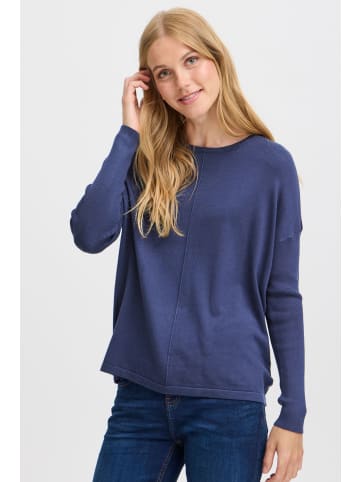 Fransa Strickpullover FRLISO PU 1 20614264 modischer Langarmpullover in Blau