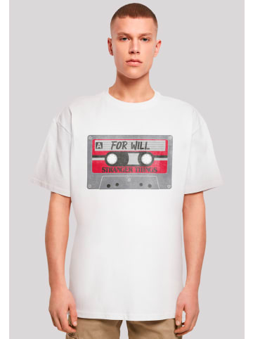 F4NT4STIC Oversize T-Shirt Stranger Things Cassette For Will in weiß