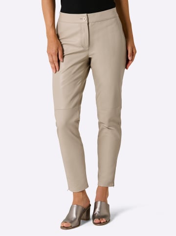Heine Lederhose in beige