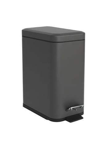 relaxdays Mülleimer Bad in Dunkelgrau - 5 l