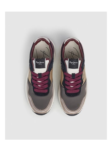 Pepe Jeans Sneakers Kimi in 860-Grau/Gold/Kastanienbraun