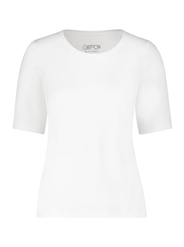 CARTOON Basic Shirt mit Rundhalsausschnitt in Weiß