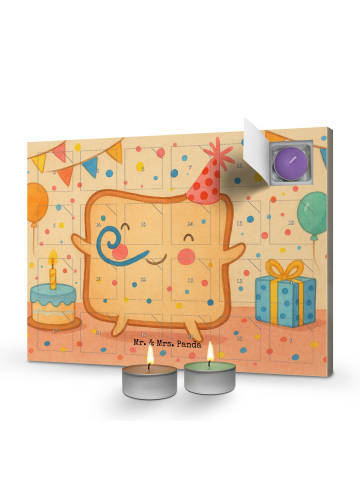 Mr. & Mrs. Panda Duftkerzen Adventskalender Toast Party Design o... in Weiß