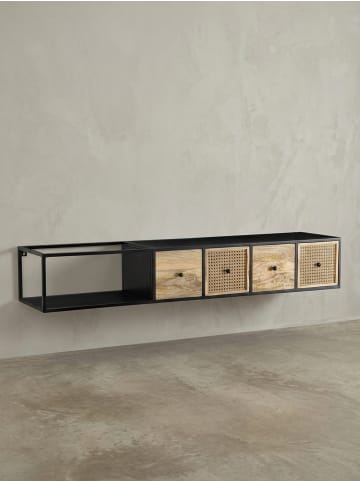 KADIMA DESIGN Lowboard Hängend Mango Massivholz/Metall, TV-Schrank, Schubladen