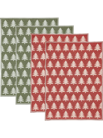 Erwin Müller Baumwolle, Jacquard Geschirrtuch 4er-Pack in bunt