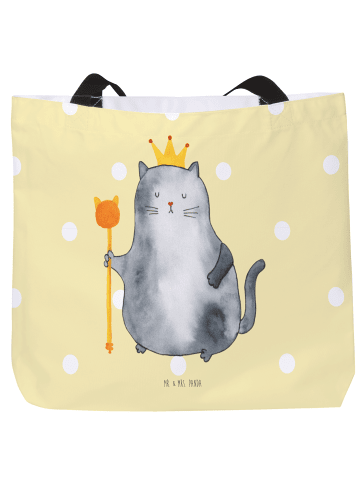 Mr. & Mrs. Panda Beutel Katze König ohne Spruch in Gelb Pastell
