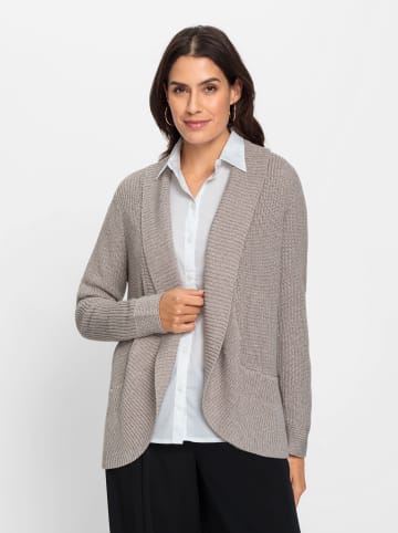 WITT WEIDEN Strickjacke in taupe-meliert
