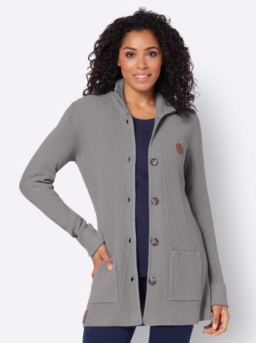 WITT WEIDEN Longstrickjacke in steingrau