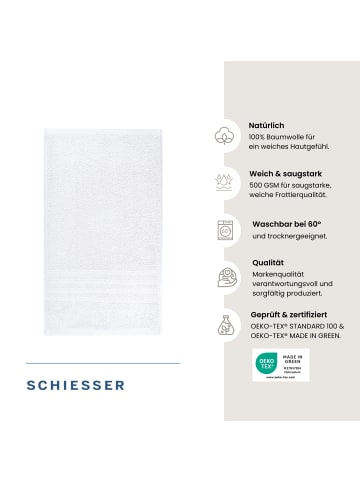 Schiesser Frottier-5er-Set: Gästetücher Milano in Weiß