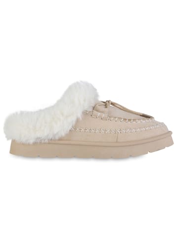 VAN HILL Pantoffeln Olivia in Beige
