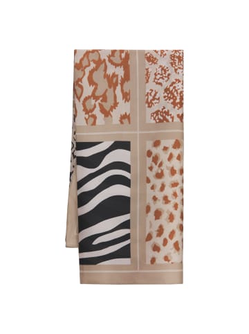 faina Women Feminine Scarf in Beige Black Multicolor