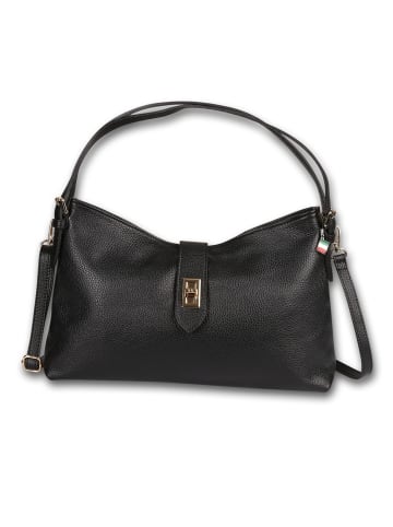 Florence Leder Schultertasche Florence Tasche schwarz ca. 37cm