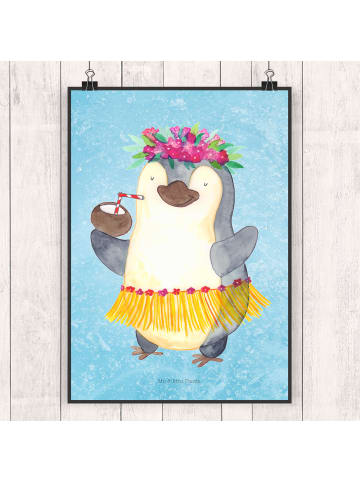 Mr. & Mrs. Panda wanddeko Pinguin Kokosnuss ohne Spruch in Eisblau